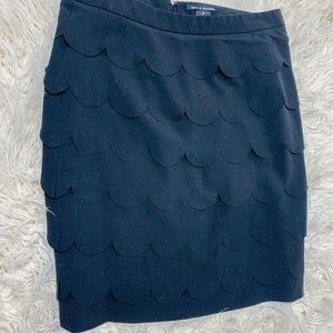 Black Scallop Pencil Skirt Zac & Rachel